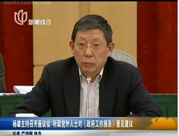 楊雄主持召開座談會 聽取黨外人士對《政府工作報告》意見建議